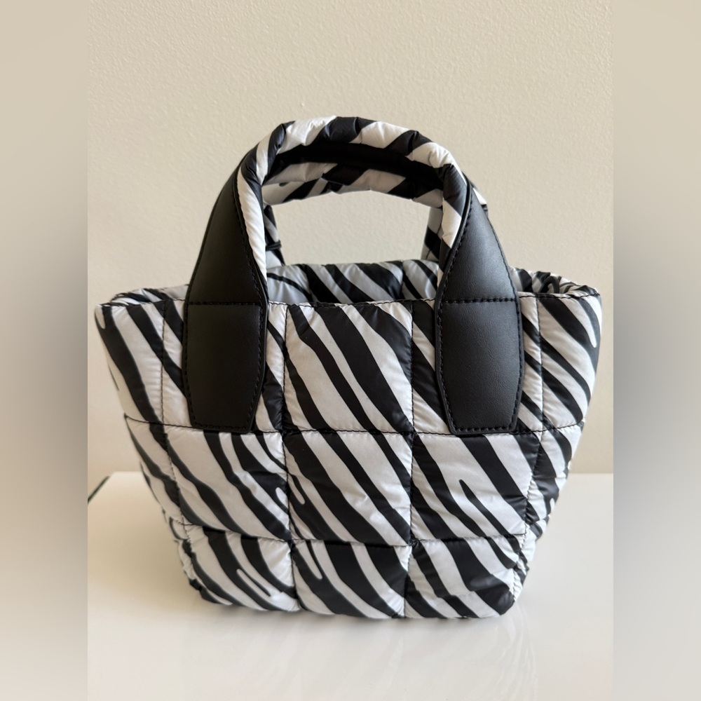 VEE COLLECTIVE Women's Black Porter Tote Mini Bag Handbag Crossbody, Zebra Print - Picture 6 of 12